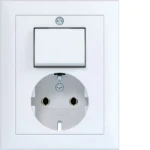 Schakelaar/wandcontactdoos combinatie Hager Combinatie