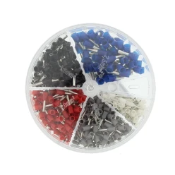 Assortimentdoos verbindingsmaterialen Assortimentskist adereindhulzen KLEMKO ROND ASSORTIMENT MET GEISOLEERDE ADEREINDHULZEN 0,5:2,5 910027