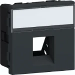 Onderdeel/centraalplaat communicatie-schakelmateriaal Hager Modular Jack 1x RJ45 type 01
