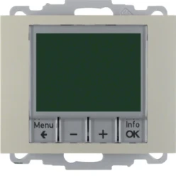 Therm. met display, berker K.1/K.5, edelstaal