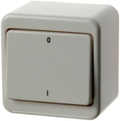 Installatieschakelaar berker HAGER WIPSCHAKELAAR, WIT, GLANZEND, OPBOUW 61300240
