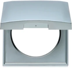 Afdekraam schakelmateriaal berker HAGER AFDEKRAAM 1V MET KLAPDEKSEL, CHROOM, MAT, INTEGRO 918282528