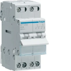 Modulaire omschakelaar 2-polig 32 A, NO.NC, I-0-II, common point boven