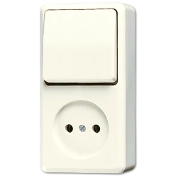 Jung Schakelaar/wandcontactdoos combinatie AP 600