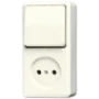 Jung Schakelaar/wandcontactdoos combinatie AP 600