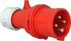 CEE stekker 4P 16A 400V 6h IP44, rood