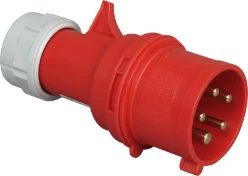 CEE stekker 5P 16A 400V 6h IP44, rood