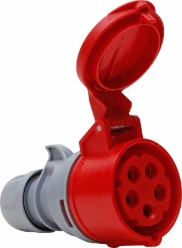 CEE contrastekker Turobo Twist 5P, 16A 400V 6h IP44, rood