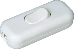 Snoerschakelaar, 1P, 2A, wit