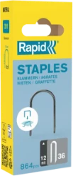 Bevestigingsniet Kantoorapparatuur RAPID RAPID KABELNIET 36/12MM DP IN BLISTER (864 STUKS) 40109626