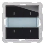 Tastsensor bussysteem Peha KNX Bustaster 4 fach Nova Matt Schw