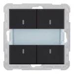 Tastsensor bussysteem Peha KNX Bustaster 4 fach Nova Piano Sch