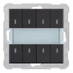 Tastsensor bussysteem Peha KNX Bustaster 8 fach Nova Matt Schw