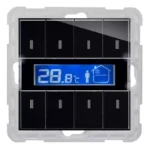 Tastsensor bussysteem Peha KNX Thermostat Nova Piano Schwarz