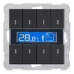 Tastsensor bussysteem Peha KNX Thermostat Nova Matt Schwarz