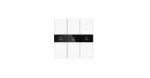 Tastsensor bussysteem Peha Push button 6Fold, White Glass