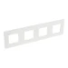 Afdekraam schakelmateriaal Schakelmateriaal Legrand Valena afdekraam 4 mechanismen hor/vert centerafstand 71mm wit 741104