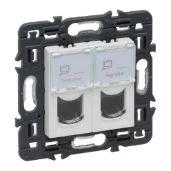 Val wcd 2xRJ45 UTP cat6 volledig apparaat wit