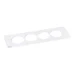 Afdekraam schakelmateriaal Bureau aansluitunit Legrand Incara Disq'In - afdekplaat aluminium wit - 4 mechanismen (CT à 20 C62) 654764