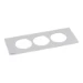 Afdekraam schakelmateriaal Bureau aansluitunit Legrand Incara Disq'In - afdekplaat geborsteld aluminium - 3 mechanismen (CT à 30 C62) 654759