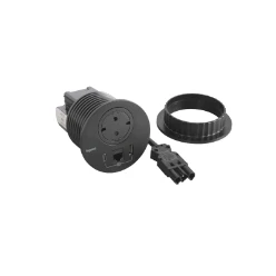 Incara Disq80 -zwart -1 WCD +1 USB A+C +1 RJ45 CAT6 UTP+Wieland GST18
