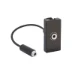 Onderdeel/centraalplaat communicatie-schakelmateriaal Schakelmateriaal Legrand Mosaic jack pre-connect met Jack aansluiting aan achterzijde, 1 module, mat zwart, snoer 15cm 079579L