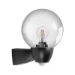 Plafond-/wandarmatuur AL Esylux Automatic-armatuur met druppelglas en 130° bewegingsmelder, zwart EL10026119