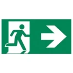 Pictogram noodverlichting MacBright B man pijl Rechts 4mm DZ
