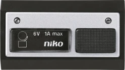 Niko Toegangscontrole - deurbel 6V~1A incl. lamp, zwart/aluminium