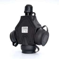Power Solid hangkoppeling 3-voudig RA IP54 zwart