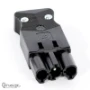 Connector voor insteekbare gebouwinstallatie Accessoires Stekerbaar Qneqt STEKKER 3P MALE PLAT ZW 2,5 103.PM25