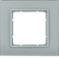 Afdekraam schakelmateriaal berker HAGER GLAZEN RAAM, ALUMINIUM, B.7 GLAS 10116414