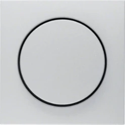 Bedieningselement /centraalplaat schakelmateriaal berker HAGER CENTRAALSTUK MET REGELKNOP VOOR DRAAIDIMMER, ALUMINIUM, MAT, B.1/B.7 G 11371404