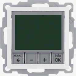 Therm. met display, berker S.1/B.3/B.7, polarwit mat