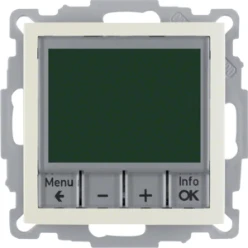 Therm. met display, berker S.1/B.3/B.7, wit glz.