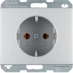 Wandcontactdoos berker HAGER WCD, K.5 ALU 47157003