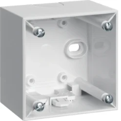 Opbouwbak inbouwschakelmateriaal berker HAGER 1-VOUDIGE OPBOUWBEHUIZING HOGE UITVOERING, POLARWIT, GLANZEND, INTEGRO 911512509