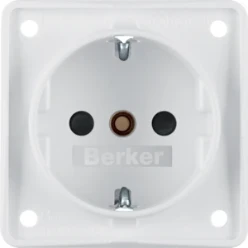 Wandcontactdoos berker HAGER SCHUKO-WANDCONTACTDOOS, POLARWIT, MAT, INTEGRO 941952502