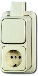ABB Busch-Jaeger Schakelaar/wandcontactdoos combinatie AP