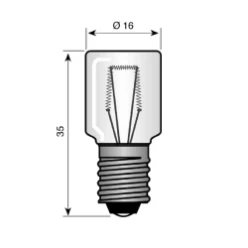 Vezalux Indicatie- en signaleringslamp Miniatuur gloeilamp