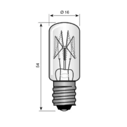 Indicatie- en signaleringslamp Miniatuur gloeilamp VEZALUX BUISLAMP 16X54 6-10W E12 121652683