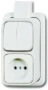 ABB Busch-Jaeger Schakelaar/wandcontactdoos combinatie AP