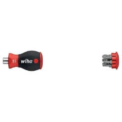 WIHA Stubby Schroevendraaier met Bitmagazijn magnetisch 1/4" 3801 SL/P