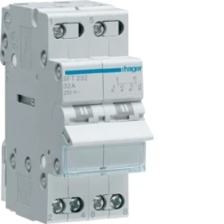 Modulaire omschakelaar 2-polig 32 A, NO.NC, I-II, common point boven