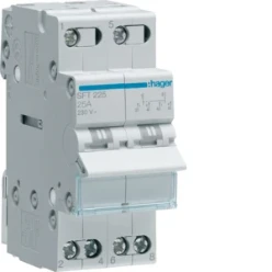 Modulaire omschakelaar 2-polig 25 A, NO.NC, I-0-II, common point boven