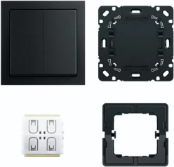 FoH-schakelaarset Future mat zwart 3 sets