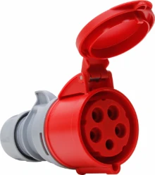 CEE contrastekker Turbo Twist 5P, 32A 400V 6h IP44, rood