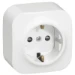 Wandcontactdoos Schakelmateriaal Legrand Forix stopcontact 2P+A - 16A 250V-schuko - wit - zonder KV (PF à 4000 C62) 782411