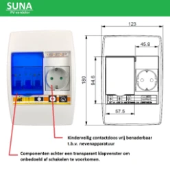 SEP PV cabinet SUNA 5000W - INS B25 - 1xWCD