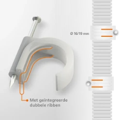 JMV Spijkerclip Flexbuisbevestiging